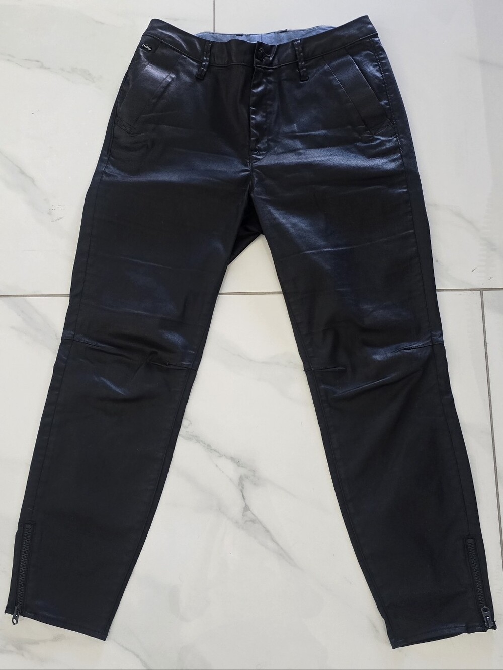 G-Star Raw BRONSON BIKER 3D MID SKINNY CHINO black pants 29x32